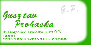 gusztav prohaska business card